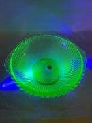 Uranium Green Ribbed Serving Bowl