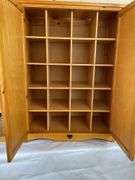 Wooden Cabinet and Basket Stand with Baskets