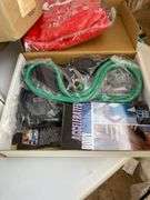 Mixed Lot: Bowling Ball, Roller Blades, Advertising Tins, & Fitness Items