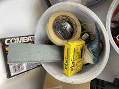 Mixed Lot of Shop Tools & Supplies: Staple Gun, First Aid Kit, Wet Stones & More