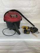 Shop-Vac and DeWalt Drill with Battery and Charger