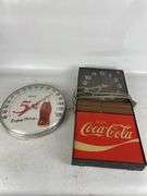 Coca-Cola Thermometer and Light-Up Clock