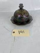 Carnival Glass Butter Dish with Lid