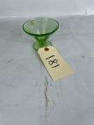 Uranium Green Depression Glass Sherbet