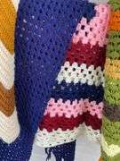 Lot of Five Handmade Crochet Afghans