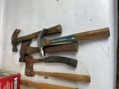Assorted Wooden Handled Hammers and Hatchets - Lot of 16