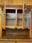 Wooden Hutch with Glass Doors
