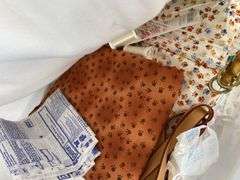 Sewing Lot: Polyester Batting, Shams, and Various Fabrics