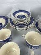 Willow Ware Blue and White China Set