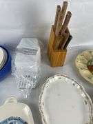 Mixed Kitchenware Lot - Plates, Dishes, Utensils, and More!