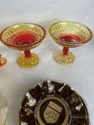 Amberina Glassware & UPS Commemorative Plates