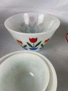 Mixed Glassware Lot: Pitcher, Bowls, and More