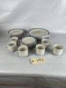 Dinnerware Set: Plates, Saucers, and Cups