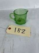 Uranium Green Glass Creamer