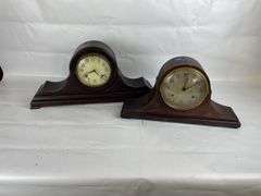 Ansonia Mantle Clock and Wooden Mantle Clock