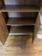 Wooden Bookcase with Cabinet Doors