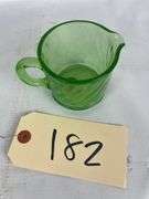 Uranium Green Glass Creamer