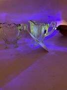 Uranium Glass Creamer and Sugar Bowl Set