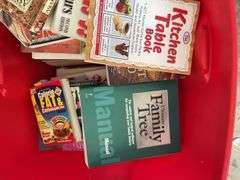 Collection of Books in Red Tote