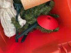 Christmas Holiday Decor Lot: Ornaments, Tree, Decor