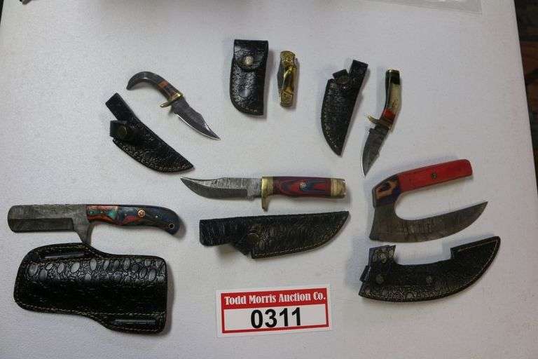 Set of 6- knives w/black sheath image