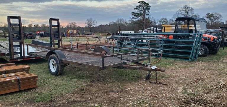 12" bumper pull trailer NO TITLE wire floor 1 axel image