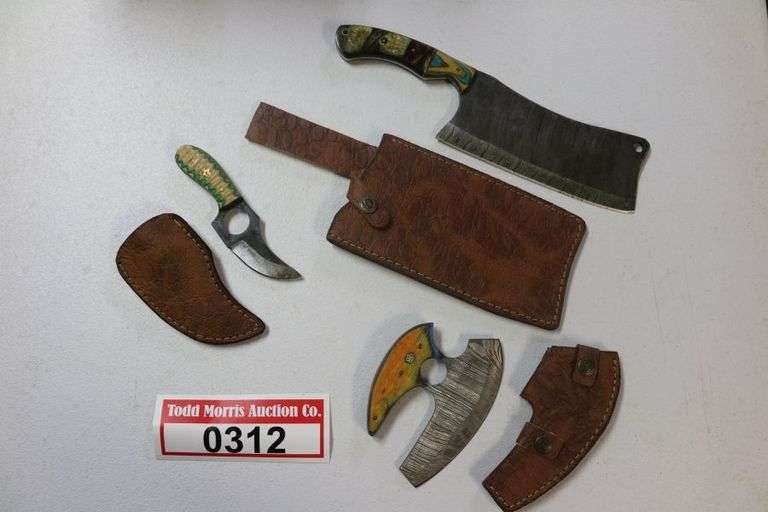 Set of 3- knife with brown sheath image