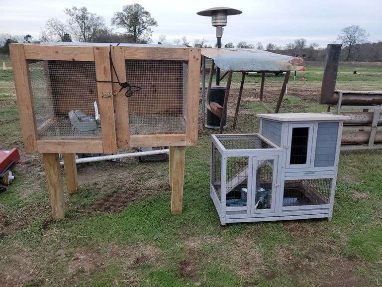 2 Rabbit cages with feeders and waters image