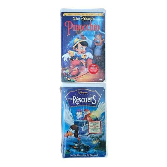 Disney VHS Lot (Pinocchio & The Rescuers) image