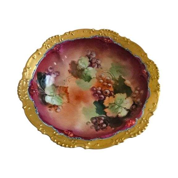 Antique Hand-Painted Porcelain Bowl image