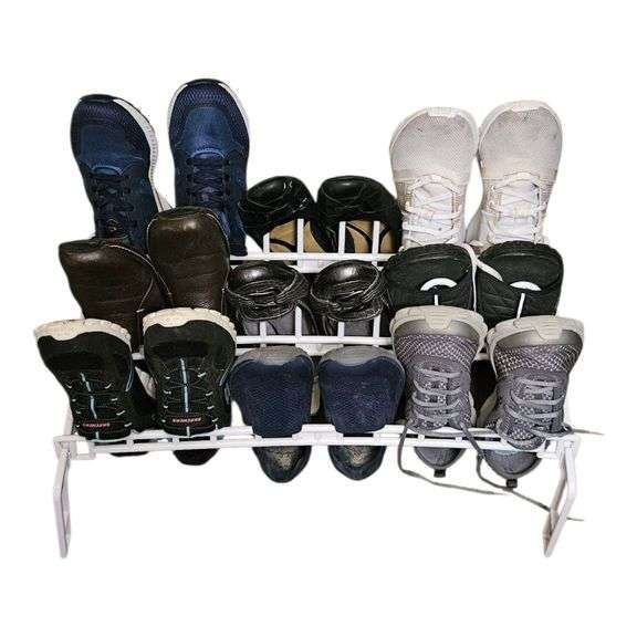 Shoe Rack with Assorted Shoes image