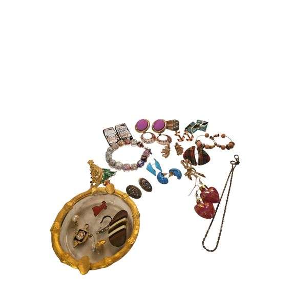 Colorful Vintage & Costume Jewelry Lot – Mixed Styles & Eras image