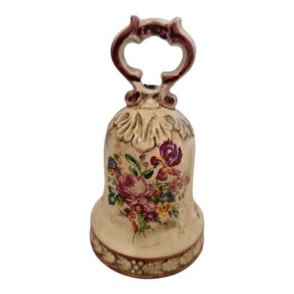 Vintage Italian Hand-Painted Ceramic Bell – OTCO, Made in Italy image