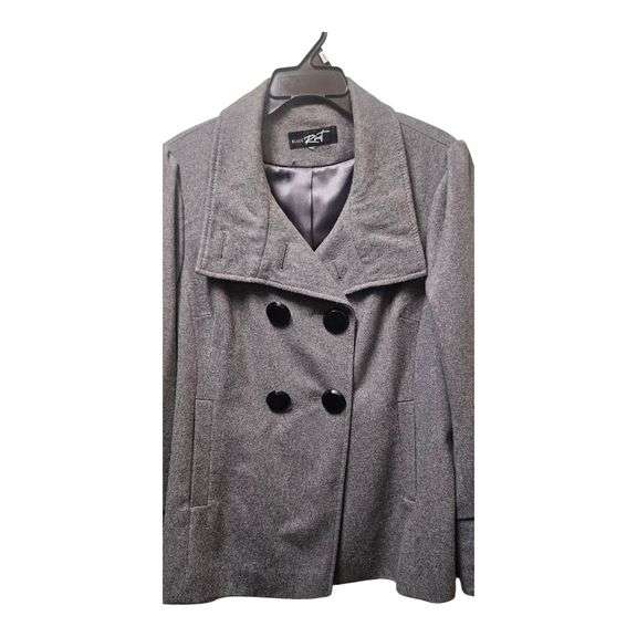 Women’s Grey Peacoat – Blue Pet Brand image