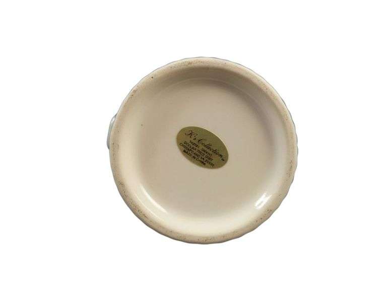 Hand-Painted Ceramic Floral Basket image