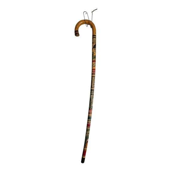 Hand-Painted Wooden Cane image