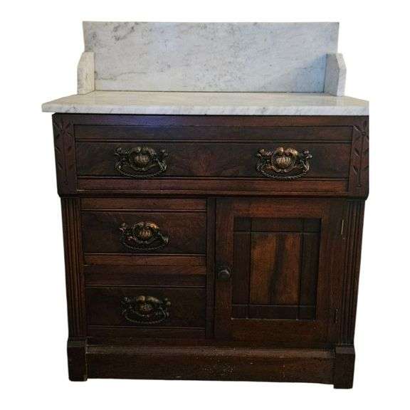 Antique Marble-Top Washstand image
