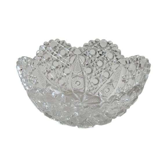 Vintage Pressed Glass Serving Bowl image