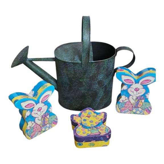 Easter Decor and Watering Can image