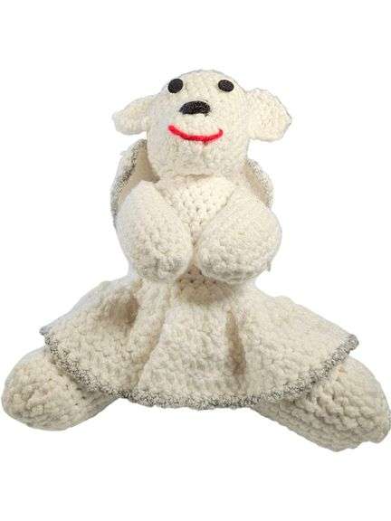 Handmade Crochet Lamb Angel Plush Toy image