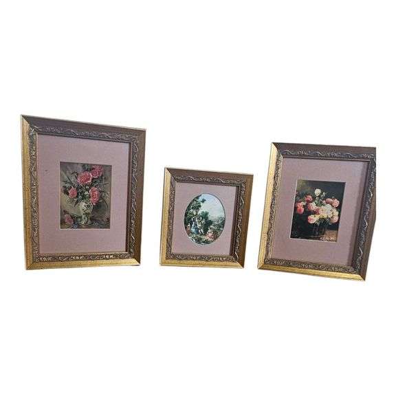 Set of Three Vintage Framed Art Prints from Robert Spooner Gallery image