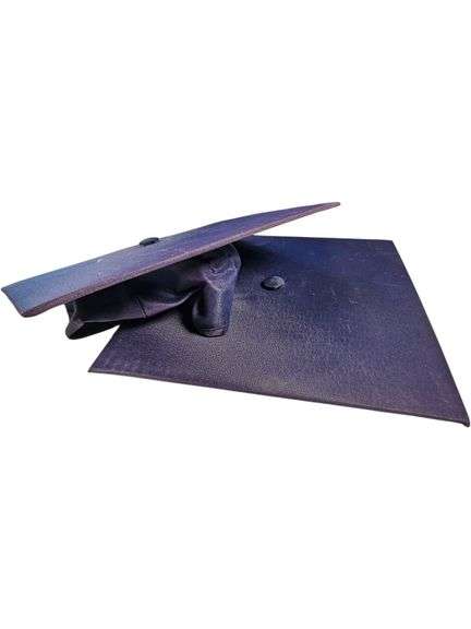 Set of Two Vintage Navy Blue Graduation Caps image