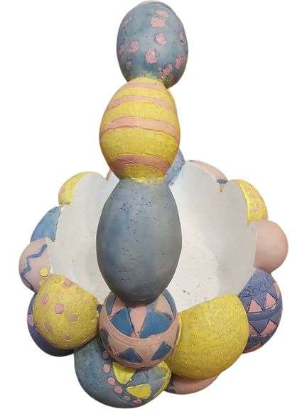 Handcrafted Easter Egg Basket Sculpture image