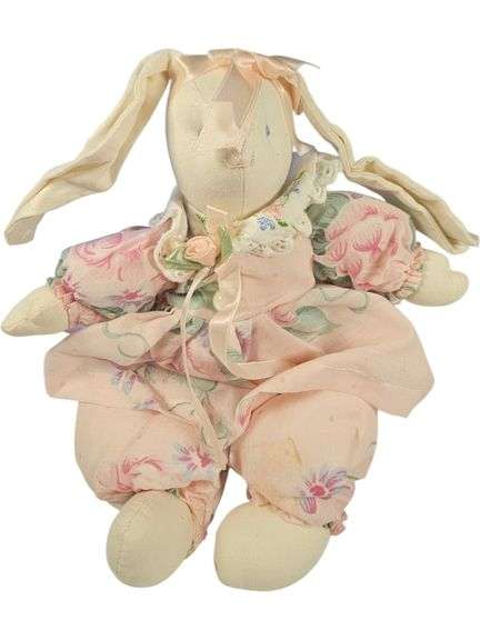 Charming Vintage Handmade Cloth Bunny Doll image