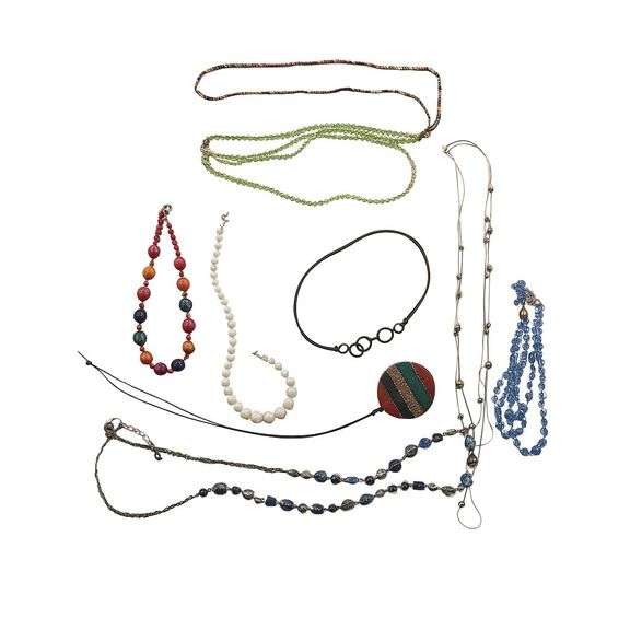 Colorful mixed lot of costume jewelry image