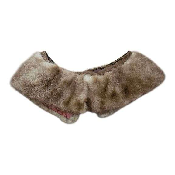 Vintage Real Fur Collar with Satin Lining image