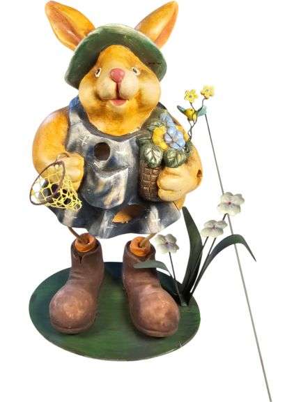 Whimsical Bunny Garden Figurine image