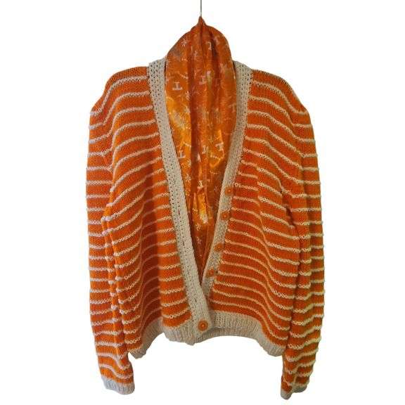 Lot of Tennessee Orange Scarves & Sweater image
