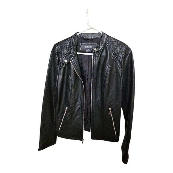 Black Faux Leather Jacket image