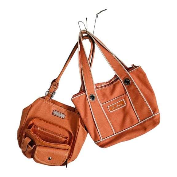 Lot of 2 Orange Handbags image